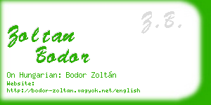 zoltan bodor business card